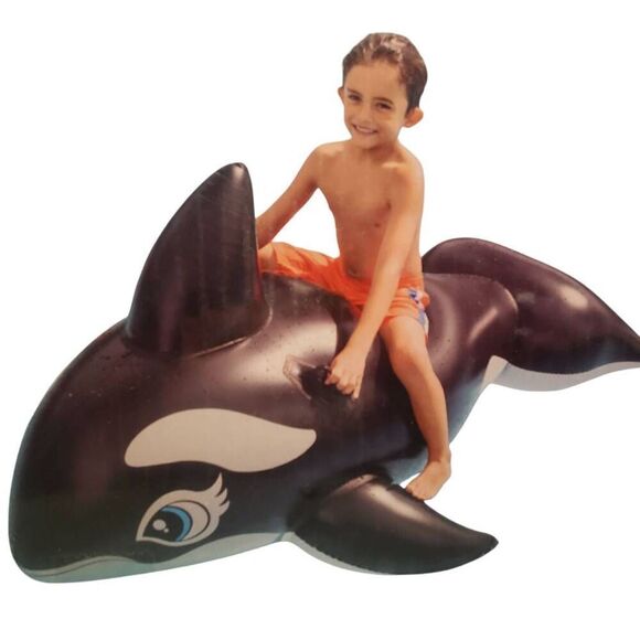 Intex 76” Jumbo Inflatable Whale Ride-On Pool Float With Handles - NIB - Picture 5 of 5